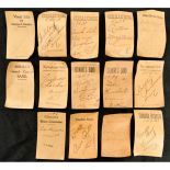 Lot of 14 Various Orchestra Player Autographs