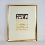 Framed Poster of 1988 Chateau Mouton Rothschild Vine Label featuring Keith Harring Artwork