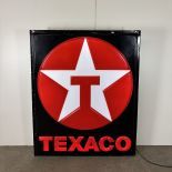 Large 1980s Texaco Moulded Plastic Light-up Sign