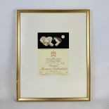 Framed Poster of 1986 Chateau Mouton Rothschild Vine Label featuring Bernard Sejourne Artwork