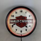 Harley-Davidson Neon Clock