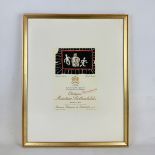 Framed Poster of 1994 Chateau Mouton Rothschild Vine Label featuring Karel Appel Artwork