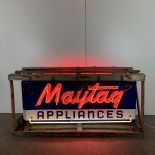 Double sided 40-50s Enamel Neon Advertising Sign Maytag