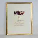 Framed Poster of 1992 Chateau Mouton Rothschild Vine Label featuring Per Kirkeby Artwork