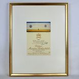 Framed Poster of 1983 Chateau Mouton Rothschild Vine Label featuring Saul Steinberg Artwork