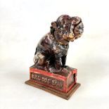 Antique Cast Iron Bulldog Coin Bank