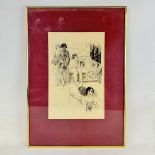 Framed Leon Courbouleix Erotic Art Print