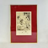 Framed Leon Courbouleix Erotic Art Print