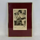 Framed Leon Courbouleix Erotic Art Print