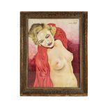 Freamed Nude Painting - L. Seel