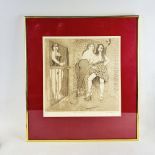 Framed Erotic Art Etching by Paul Ashton Delprat