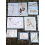 Lot of 12 Alberto Vargas Pin Up Girl Posters