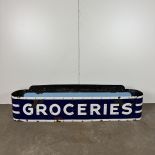 Enamal sign Groceries