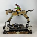 Race Horse with Jockey from a Carnival Horse Racing Game ca. 1960s