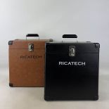 Lot of 2 Ricatech Travel Record Cases filled with LP 33 RPM Vinyl Records