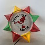 Reproduction Star Jukebox Speaker with Johnny One Note Grill Cloth in Wurlitzer 4002 Speaker Style