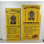 Lot of 2 Arts & Memories Jukebox Advertisements