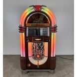 2020 Rock-Ola Model CD8E-JC Bubbler CD Jukebox with USA Flag Speaker Grill Cloth