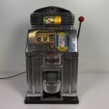 O. D. Jennings & Co. Club Chief Tic-Tac-Toe 6 Pence Slot Machine ca. 1960