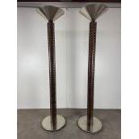 Set of 2 Tall Designer Standing Lamps