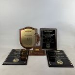 Lot of 5 Arts & Memories Rock-Ola Dealer Award Plaques