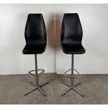 Set of 2 Barstools Made From Racing Arcade Chairs