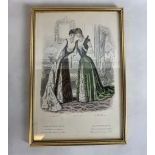 Lot of 10 Framed Prints Featuring Late Victorian Fashion