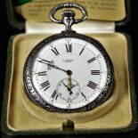  Extremely rare silver pocket watch ULYSSE NARDIN for the cantonal marksmen’s festival in...