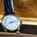 18 ct gold wristwatch  ROLEX  Oyster Perpetual Chronometer. Original buckle. Diameter 34mm