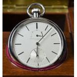  Pocket watch ECOLE HORLOGERIE LE LOICLE No. 239. Manufactured for H. DeGiorgi. With 48 hour power...
