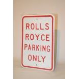 Rolls Royce Parking Plate